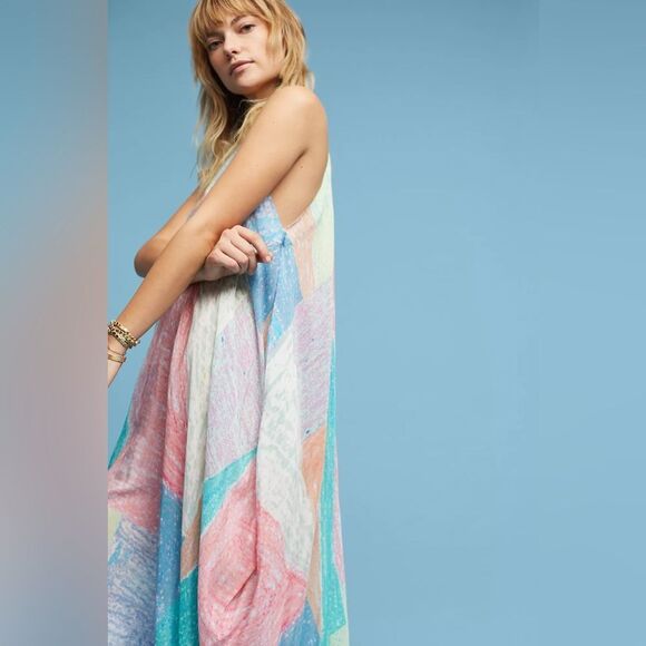 NWT Anthropologie Annette Dress Colorful Geometric Maxi Dress Size XS/S - Picture 9 of 12